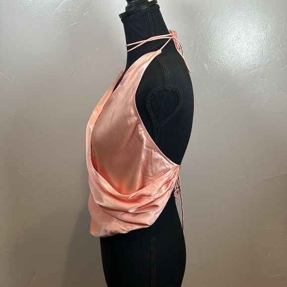 Lovers and Friends Crop Top L'Academie Light Peach Size Small NWT - Picture 4 of 11